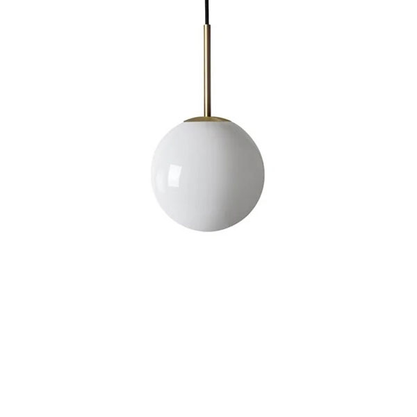 Arkivlampe 4014 200 mm i hvit fra Hadeland glassverk med messing topp.