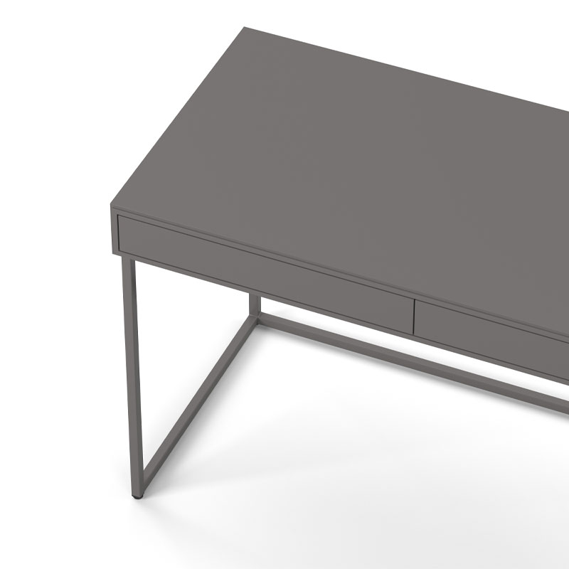 Cube skrivebord med to skuffer i grått fra englesson