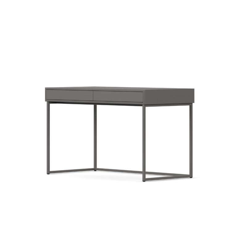 Cube skrivebord med to skuffer i grått fra englesson