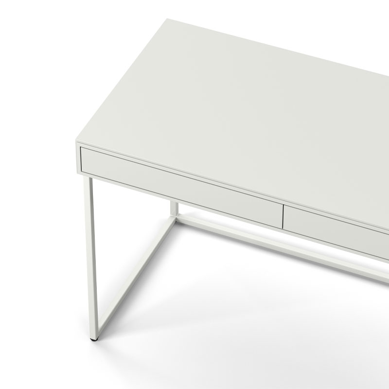 Cube skrivebord med to skuffer i hvitt fra englesson