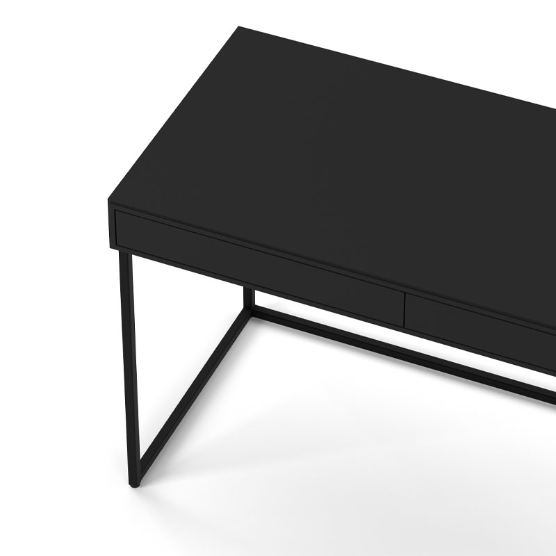 Cube skrivebord med to skuffer i sort fra englesson