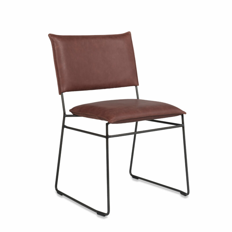 Norman stackable spisestol i Bonanza British Tan fra Jess Design