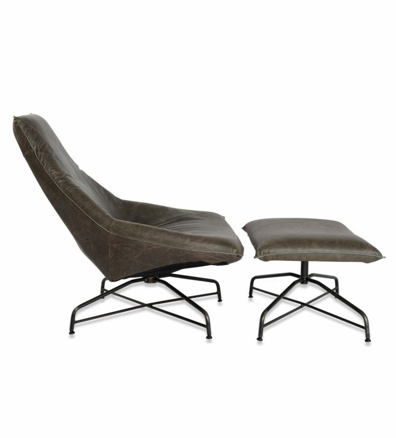Beal lenestol Old Glory base og Luxor Cognac skinn med fotpall