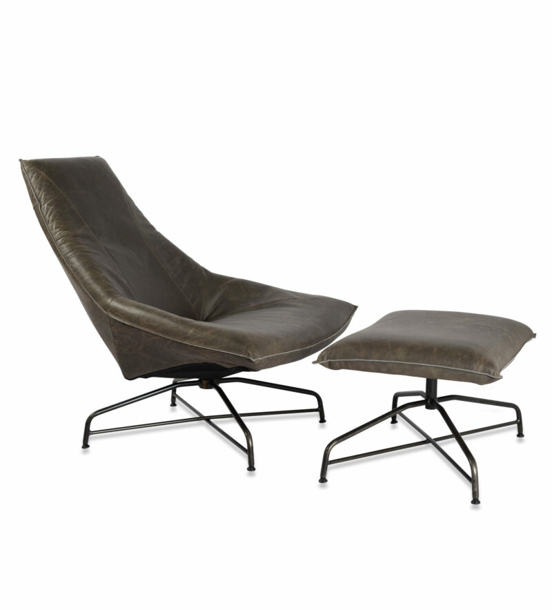 Beal lenestol Old Glory base og Luxor Cognac skinn med fotpall