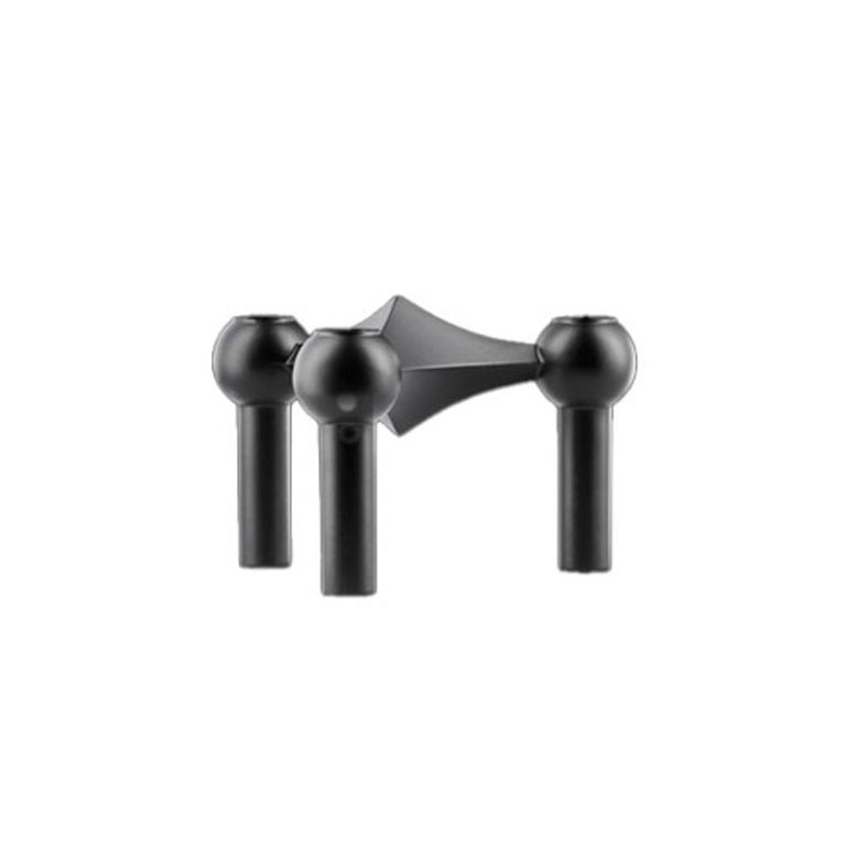 STOFF Nagel lysestake singel i svart