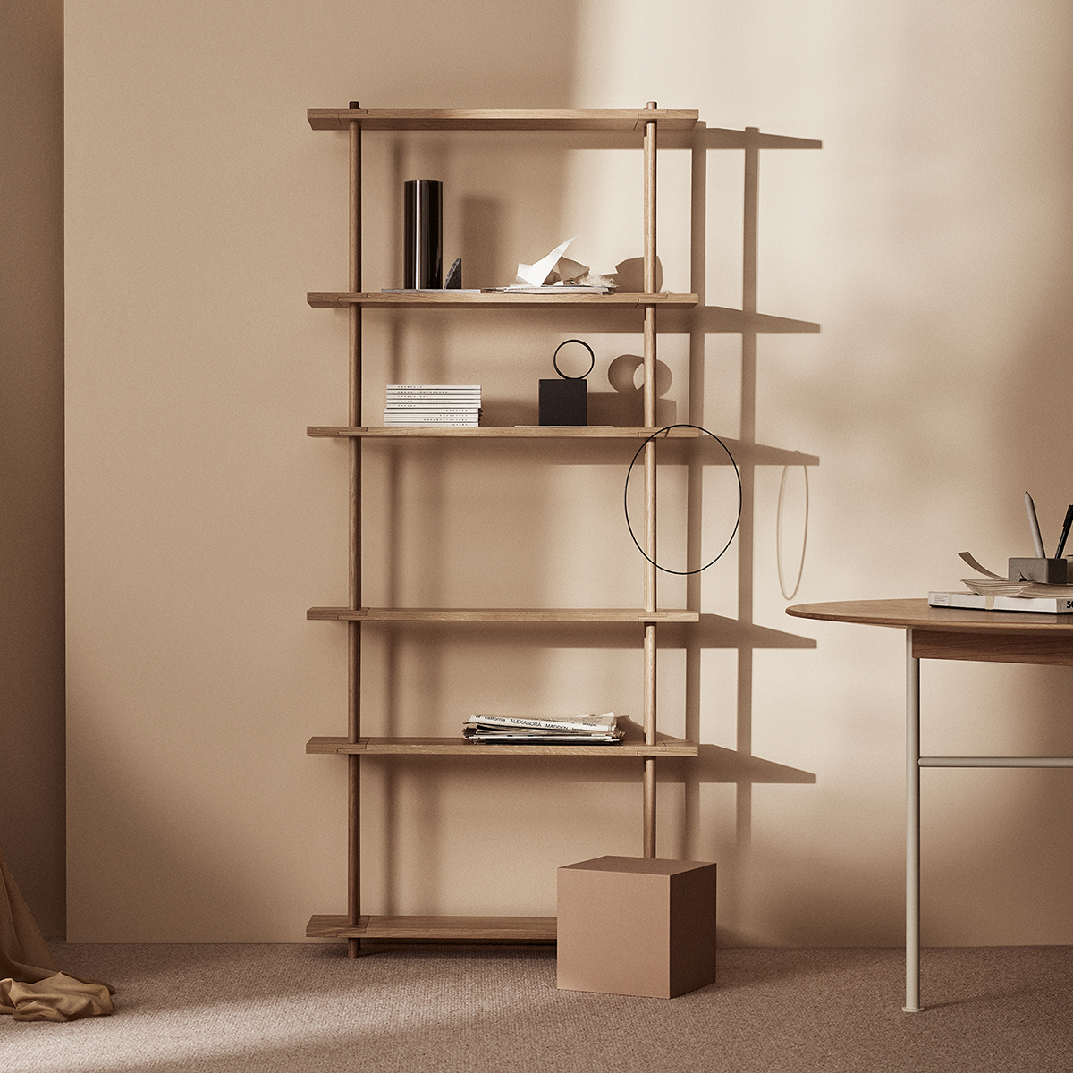 Bond hylle B106 lakkert eik fra Fogia