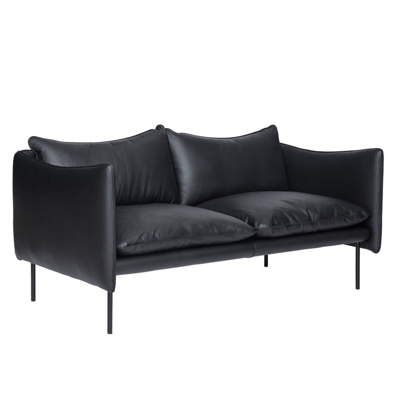 Tiki 2-seter i Elmosoft Black og Matte Black fra Fogia