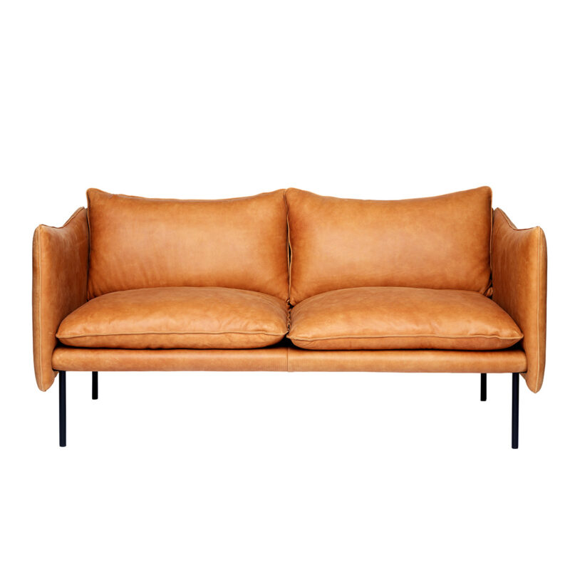 Tiki 2-seter i Vintage Cognac og Matte Black fra Fogia