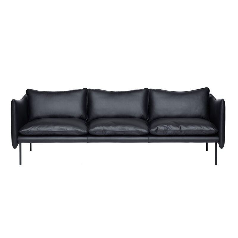 Tiki 3-seter i Elmosoft Black og Matte Black fra Fogia