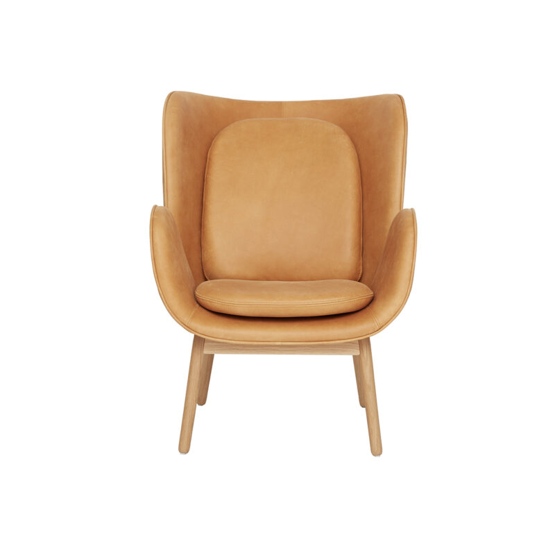 Embrace lenestol i Vintage Cognac i skinn fra Fogia