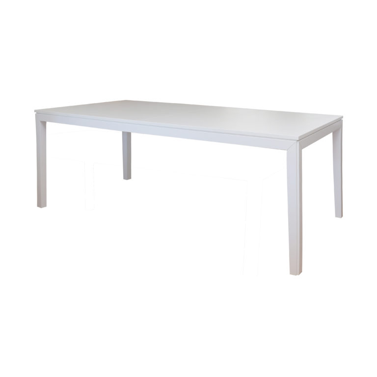 Edge spisebord fra englesson, produktbilde av 200-290 x 90cm cm i hvit utgave
