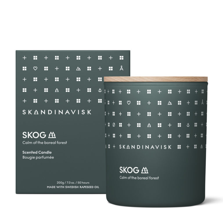 Duftlys 200g fra Skandinavisk, produktbilde av duften skog
