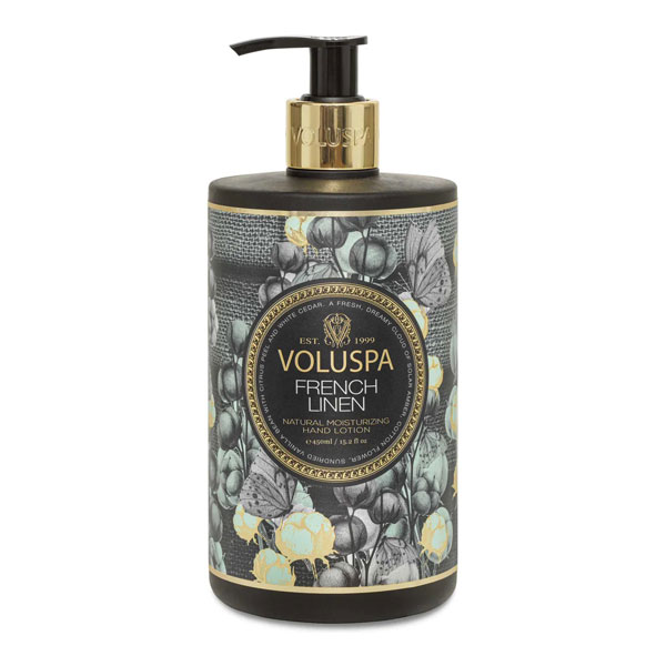 Håndlotion | French Linen fra Voluspa, produktbilde av håndlotion i duften French Linen