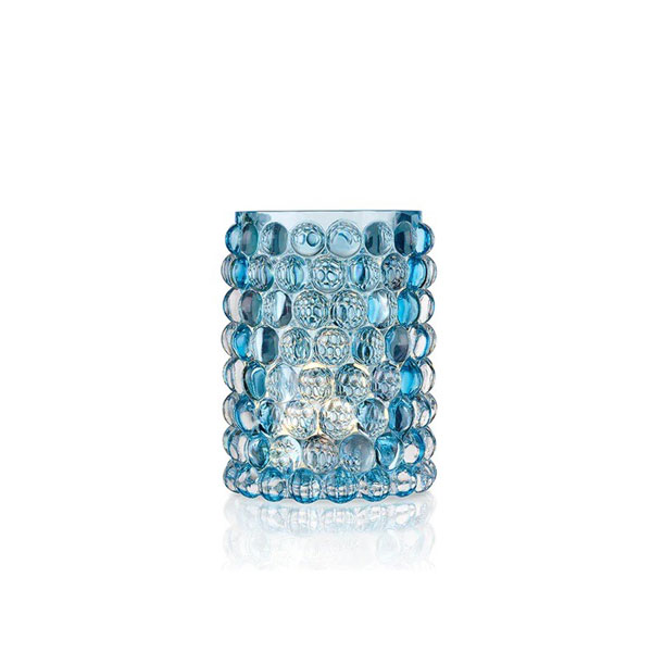 Hurricane Boule | Coral Blue fra Skogsberg og Smart, produktbilde av lyslykter i coral blue