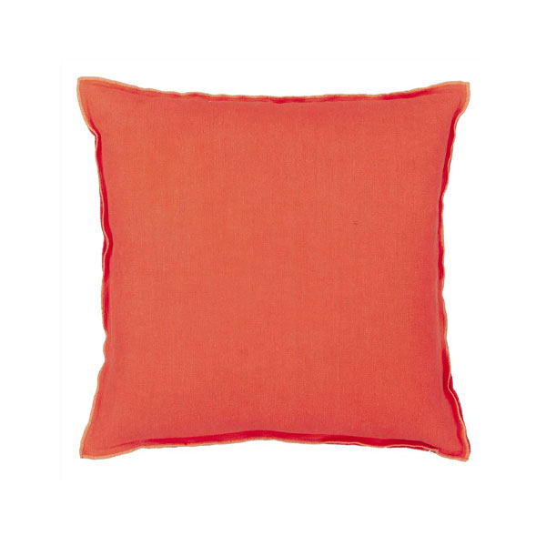 Brera Lino Nasturtium pute fra Designers Guild, produktbilde av ensfarget linpute
