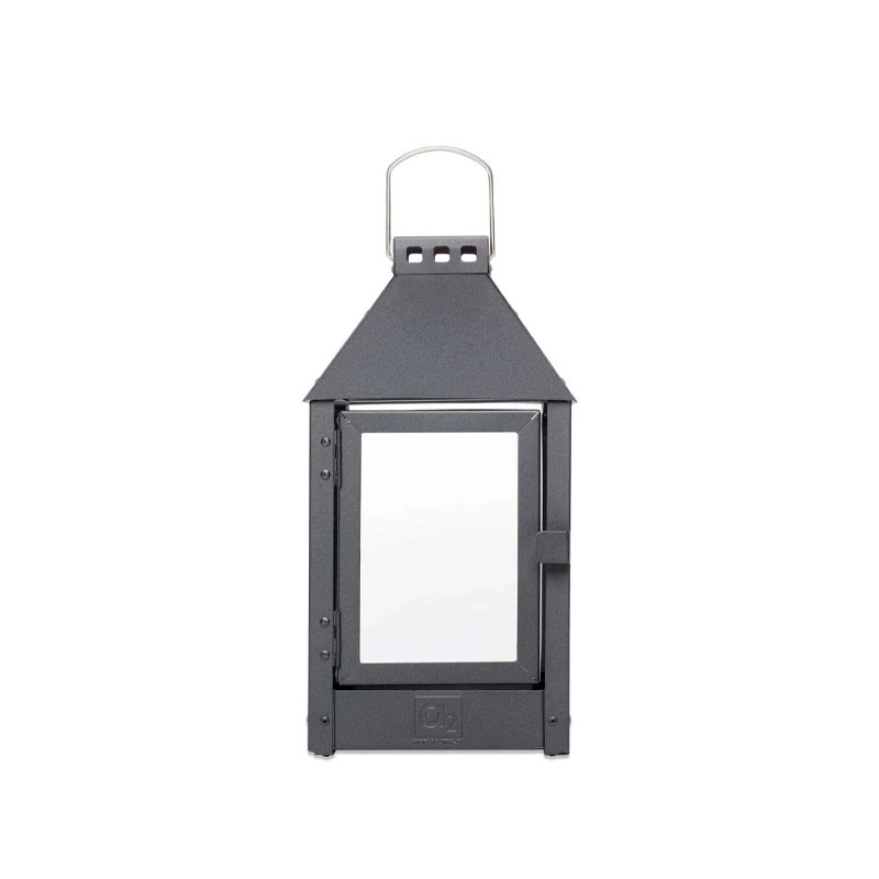 Liten sort lanterne i rustfritt metall fra A2 design