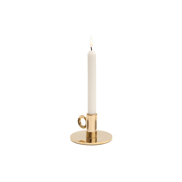 Vesper lysestake fra Klong, produktbilde av lysestake i messing