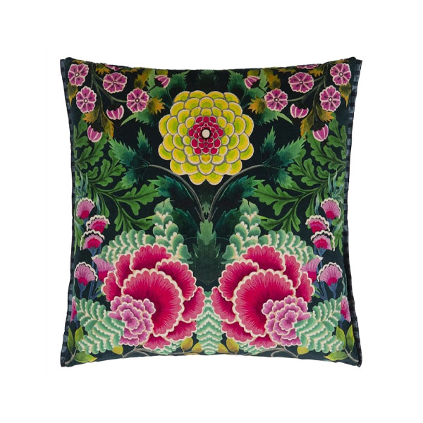 Brocart Noir Velour pute fra Designers Guild