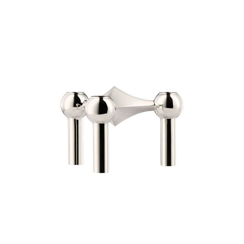 STOFF Nagel lysestake singel i krom