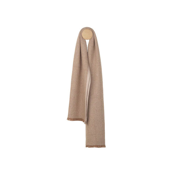 Edinburgh skjerf i camel/beige fra Elvang