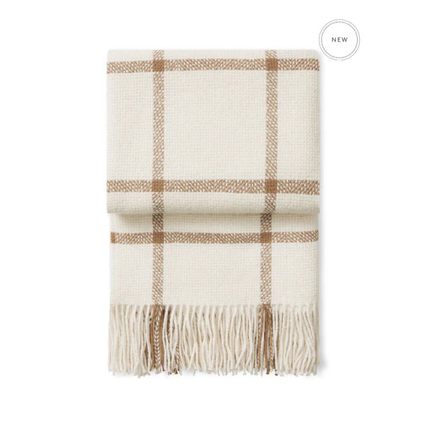 Tartan teppe i Ivory fra Elvang
