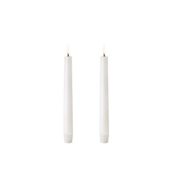 Uyuni kronelys 20,5 cm i Nordic White, 2pk