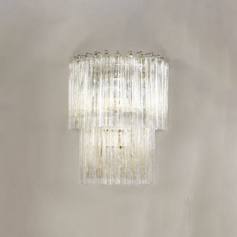 Vegglampe med krystallsylindere