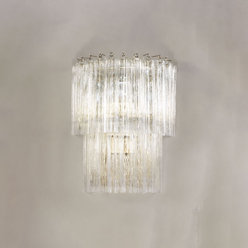 Vegglampe med krystallsylindere