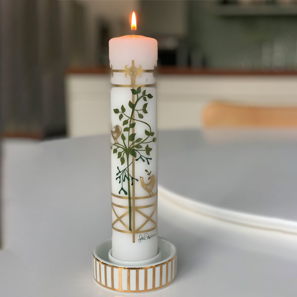 Kalenderlys med gulldetaljer fra Jette Frölich
