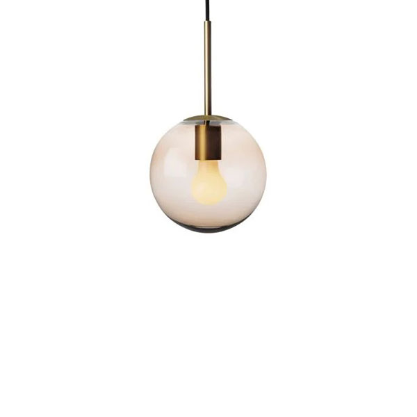 Arkivlampe 4014 200 mm i kakao fra Hadeland glassverk med messing topp.