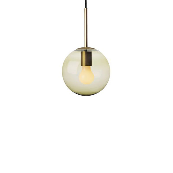 Arkivlampe 4014 200 mm i oliven fra Hadeland glassverk med messing topp.
