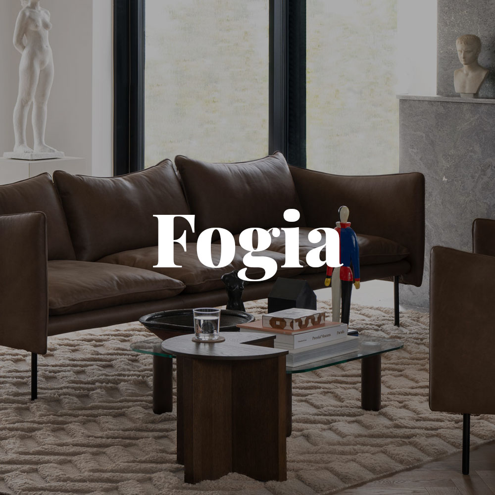 3-seter sofa i brunt vintage skinn fra Fogia