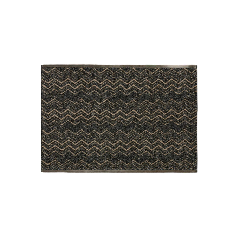 Missoni badematte i sikk sakk mønster i beige og mørkeblå