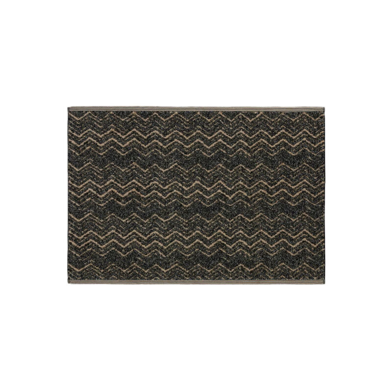 Missoni badematte i sikk sakk mønster i beige og mørkeblå
