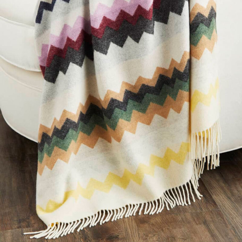 Missoni pledd 130x190 cm i sikksakk mønster