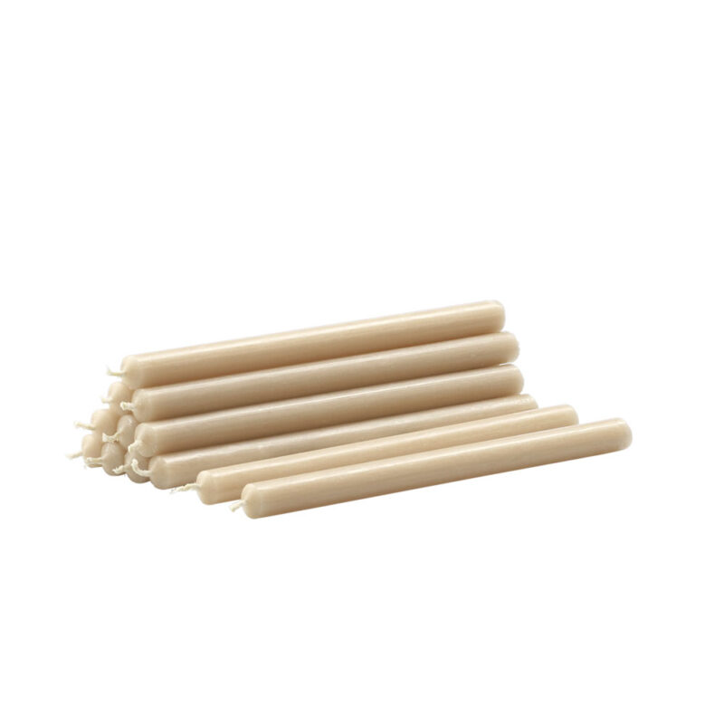Stoff nagel lys i 12 pk i beige