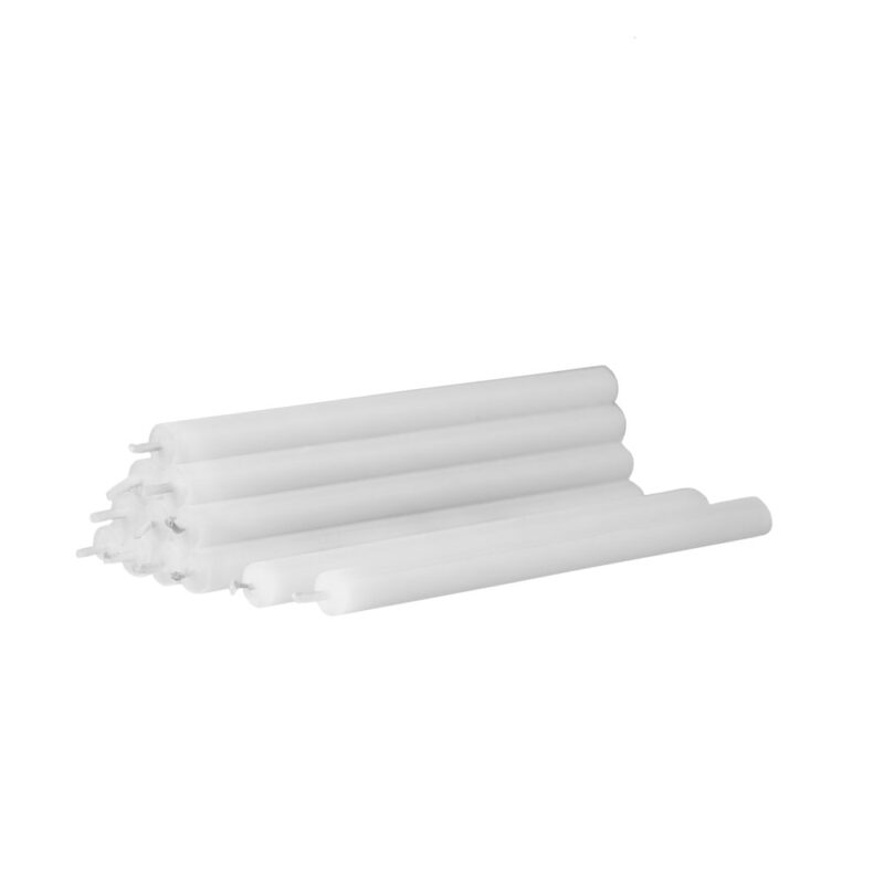 Stoff nagel lys i 12 pk i hvit