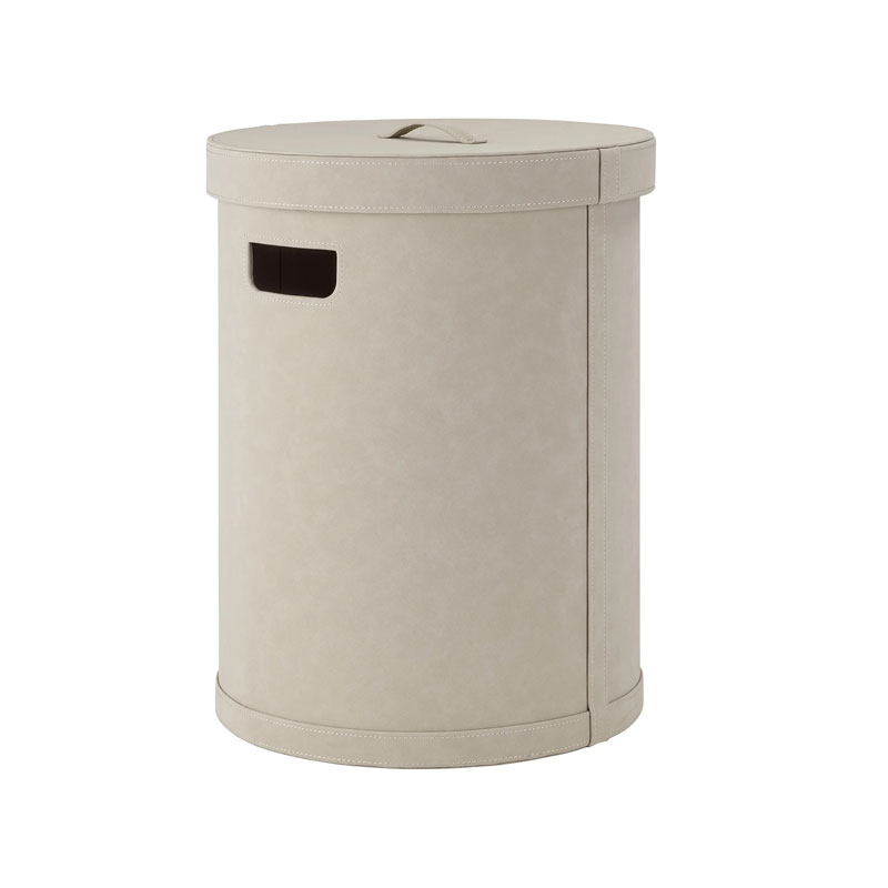 Sahla skittentøyskurv med lokk og håndtak i beige fra blomus
