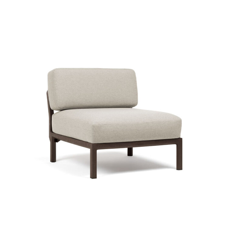 Maximo midtmodul fra Nardi, ramme i mørk brun og puter i beige