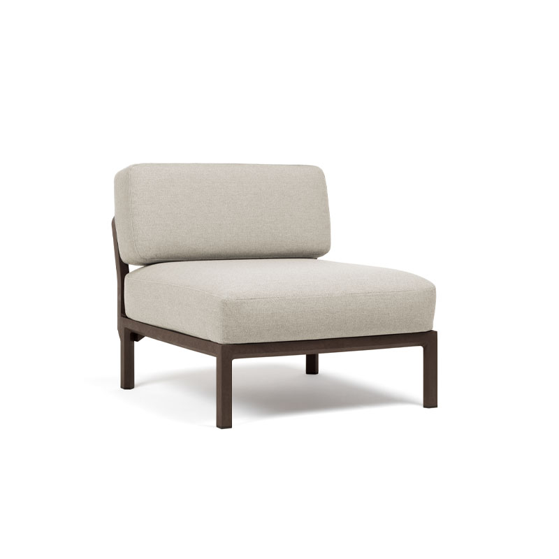 Maximo midtmodul fra Nardi, ramme i mørk brun og puter i beige