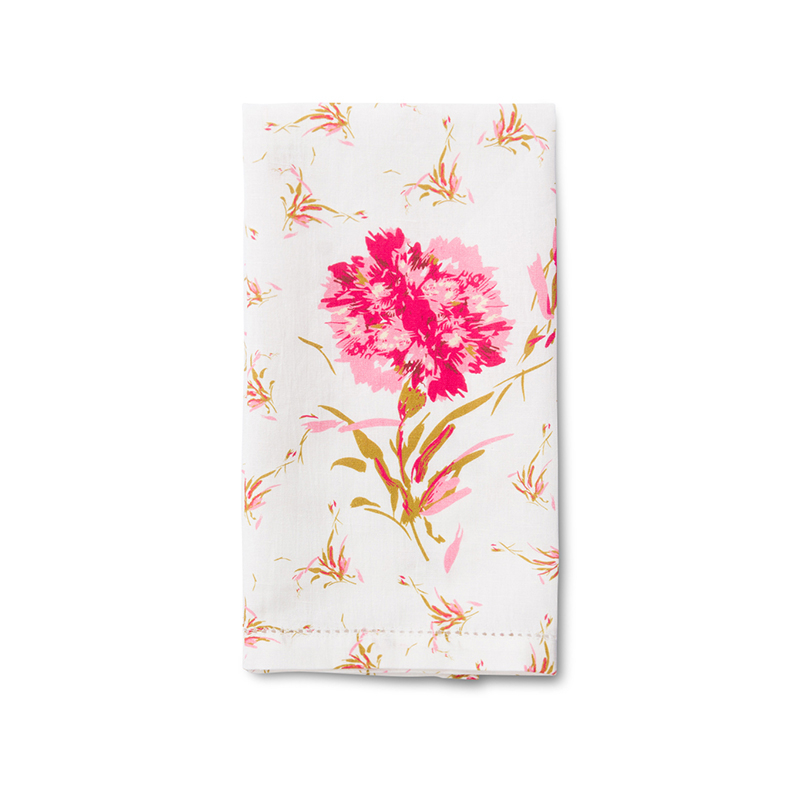 Kjøkkenhåndkle Pink Flowers 45x60 cm fra bytimo et hjem blomster interiør
