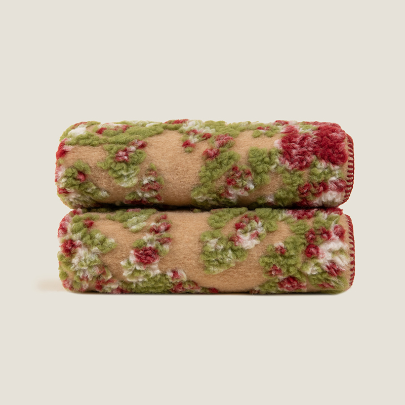 Sweet Roses Bordeaux pledd Frati Home-ull-et hjem-1