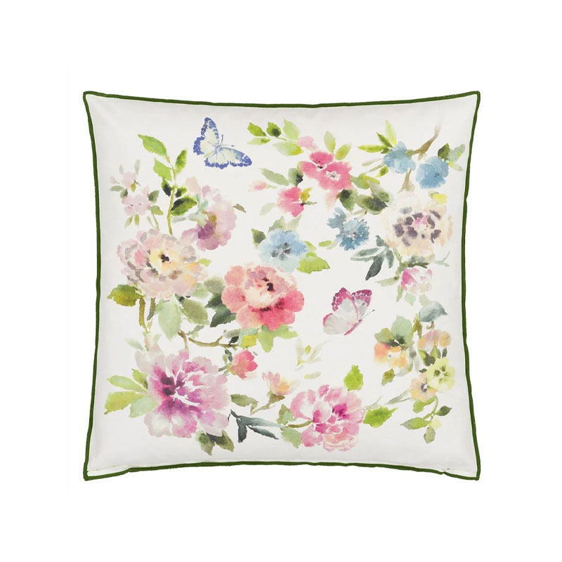 Fiore d'Acqua Peony pyntepute fra Designers guild I 50 x 50 cm I naturfarge med blomster