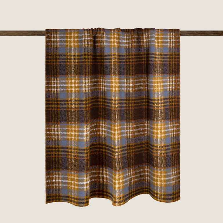 mary tartan saffron ullpledd fra frati home