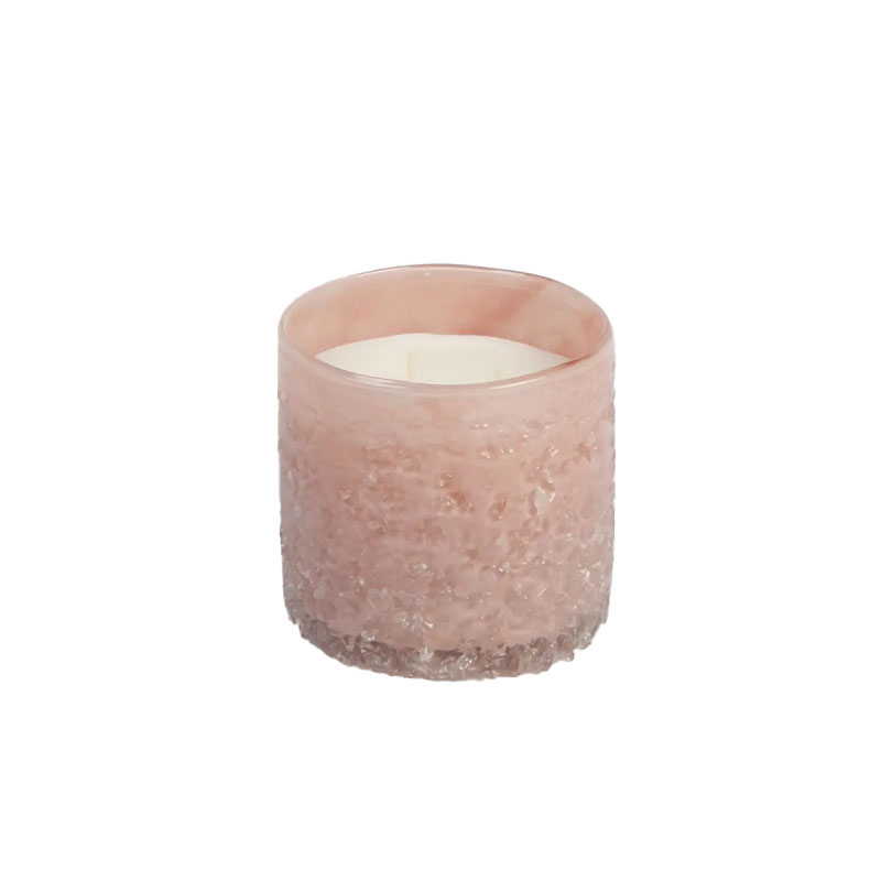 London duftlys i dus rosa beholder med dufter cedarwood fra olsson og jensen
