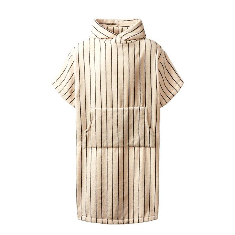 Naram poncho i creme og ink fra Bongusta-et hjem-poncho-badekåpe-strandplagg