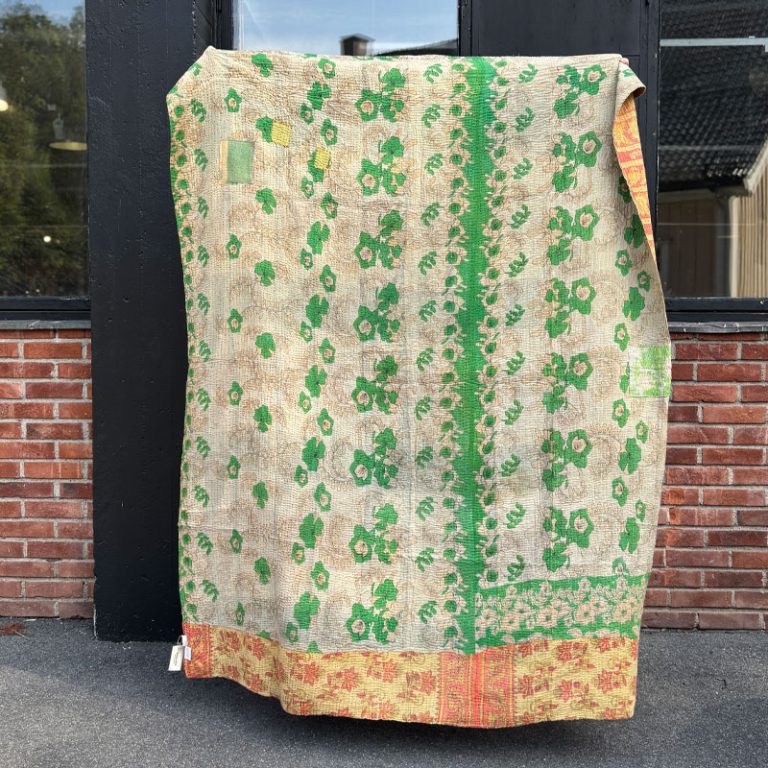 Vintage pledd i oransje og grønt fra Anouska
