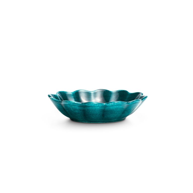 oyster bolle i 18x16 cm i turkis fra mateus