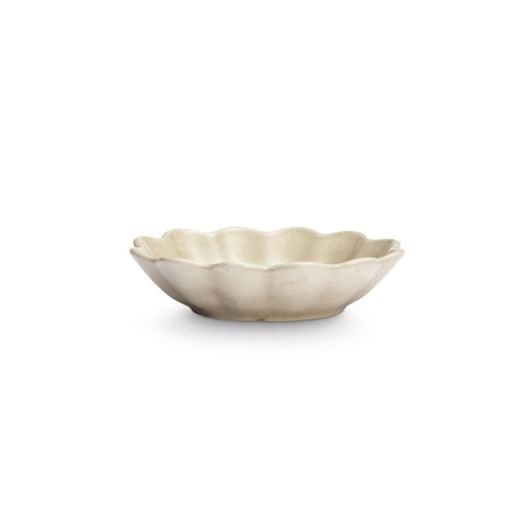 oyster bolle i 18x16 cm i sand fra mateus