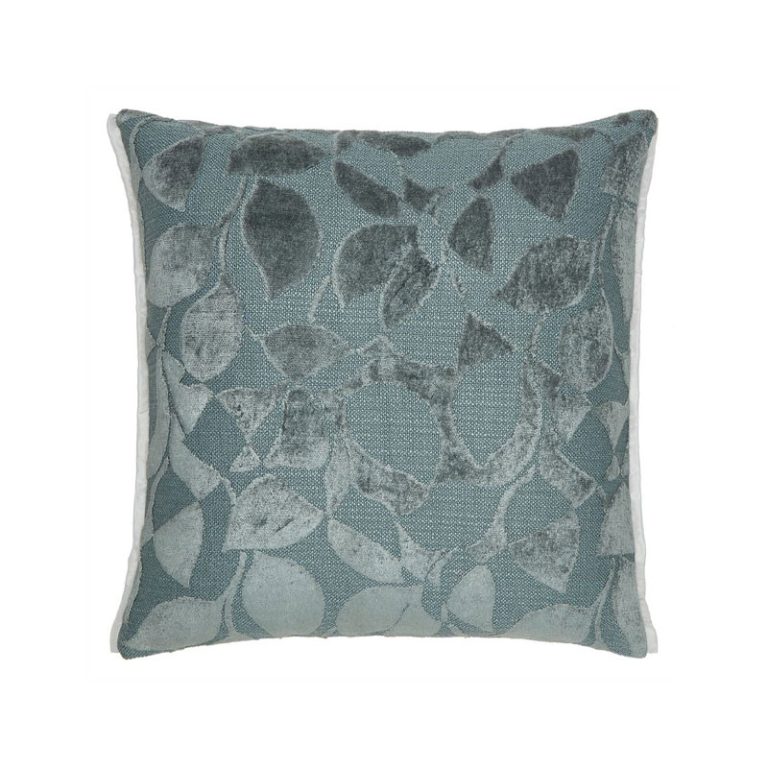 celandine linen pute i 50 x 50 cm fra designers guild I indigo velur